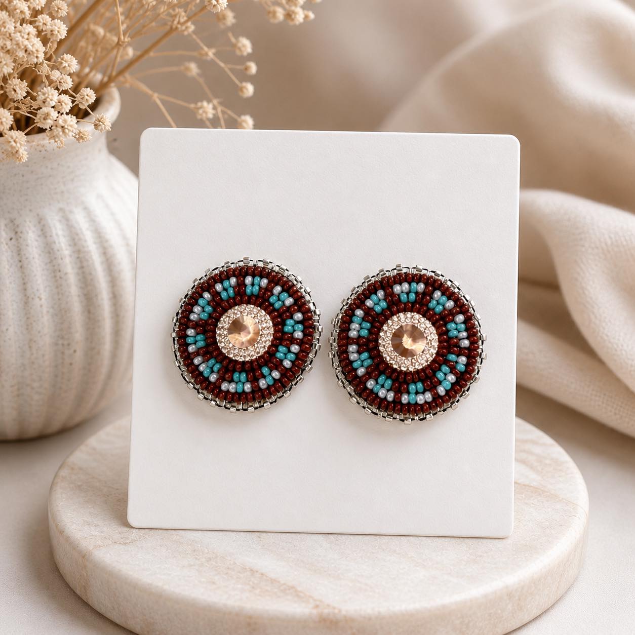 Copper Sun Earrings