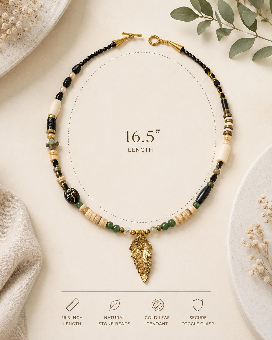 Leafy Boho Necklace