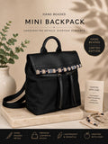Beaded mini backpack
